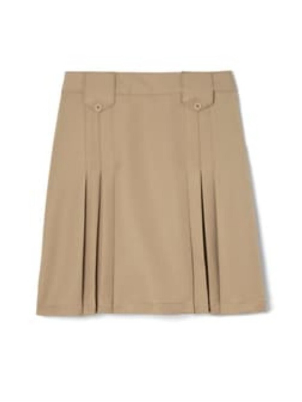 French Toast Tan Pleated School Skirt